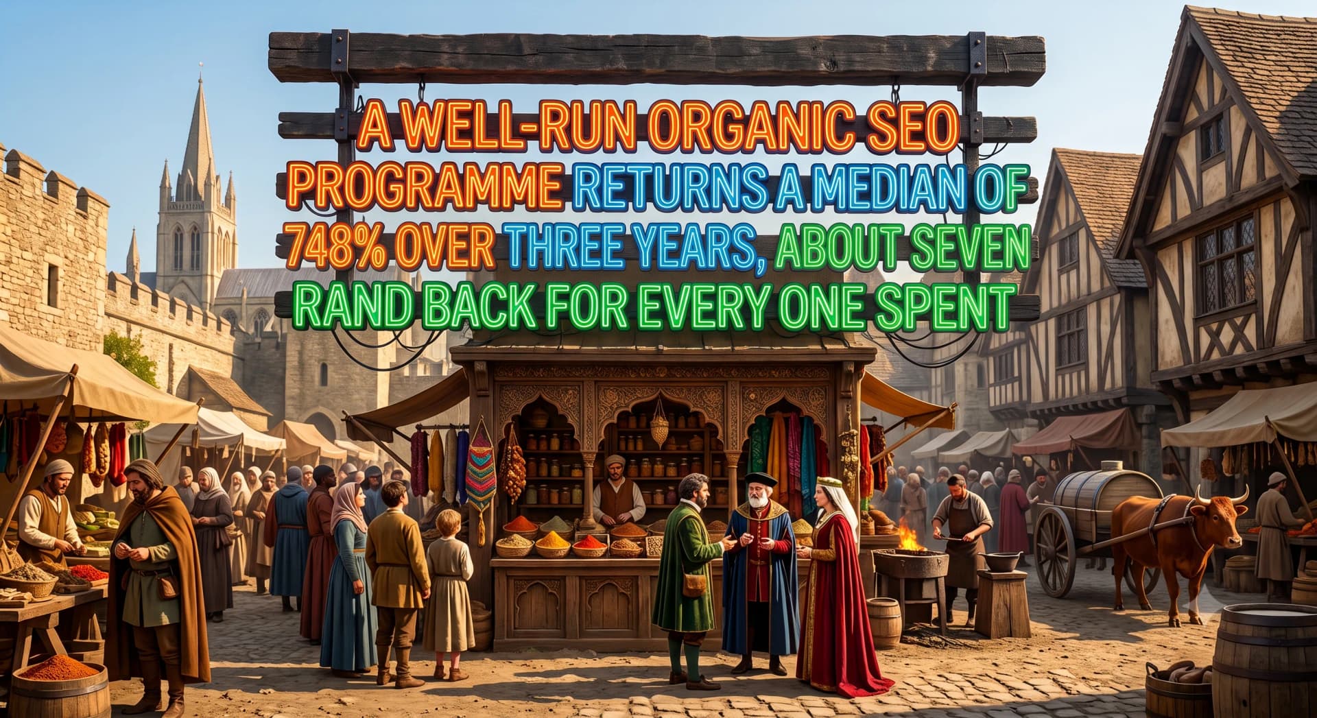 748% median ROI on a well-executed organic SEO programme