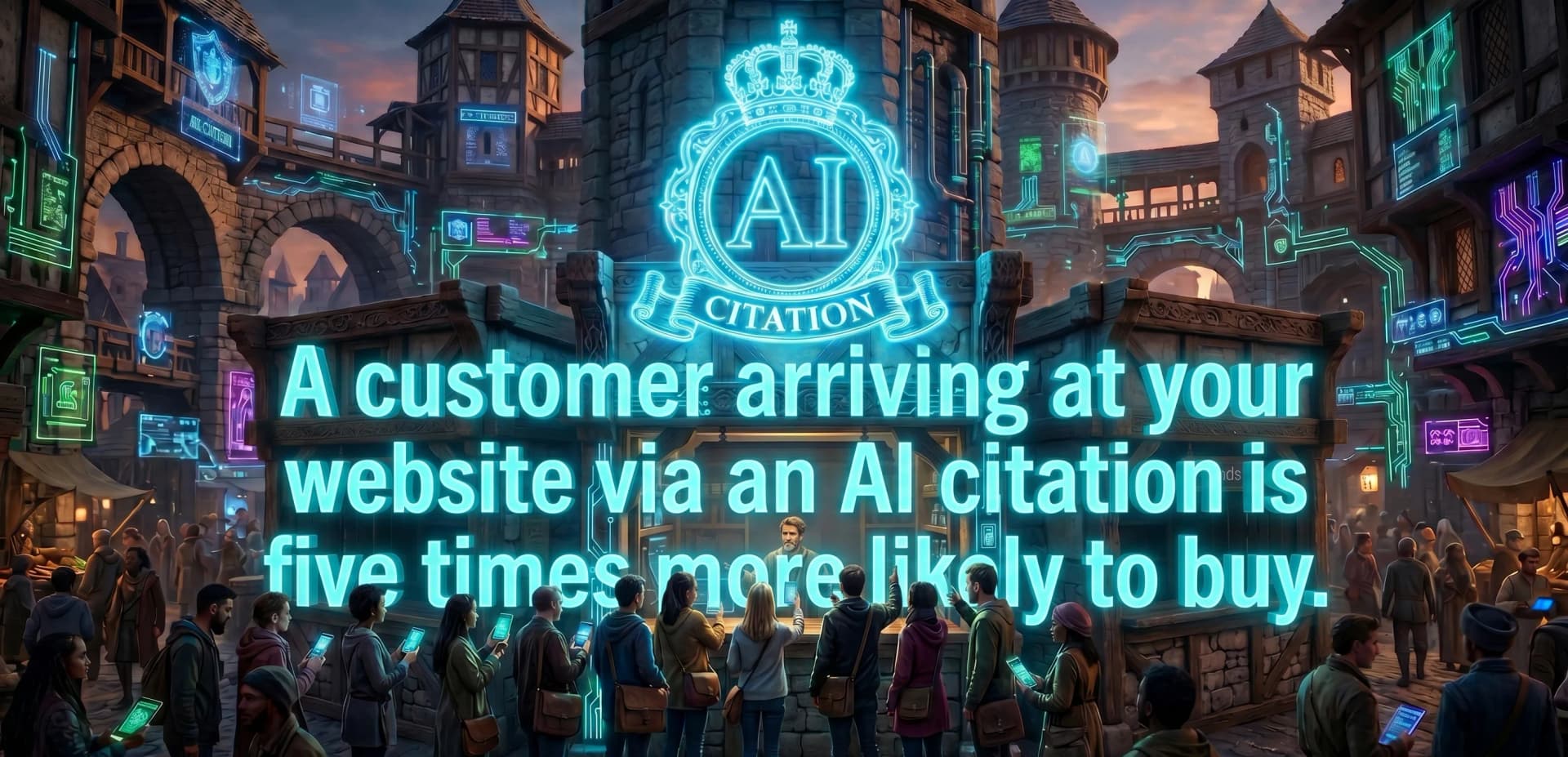 A customer arriving via an AI citation is five times more likely to buy