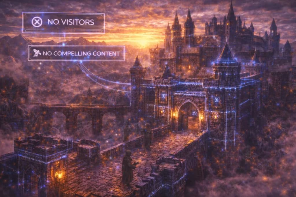 A perfectly built medieval castle shows that technical SEO creates a strong foundation but does not guarantee ranking on its own.