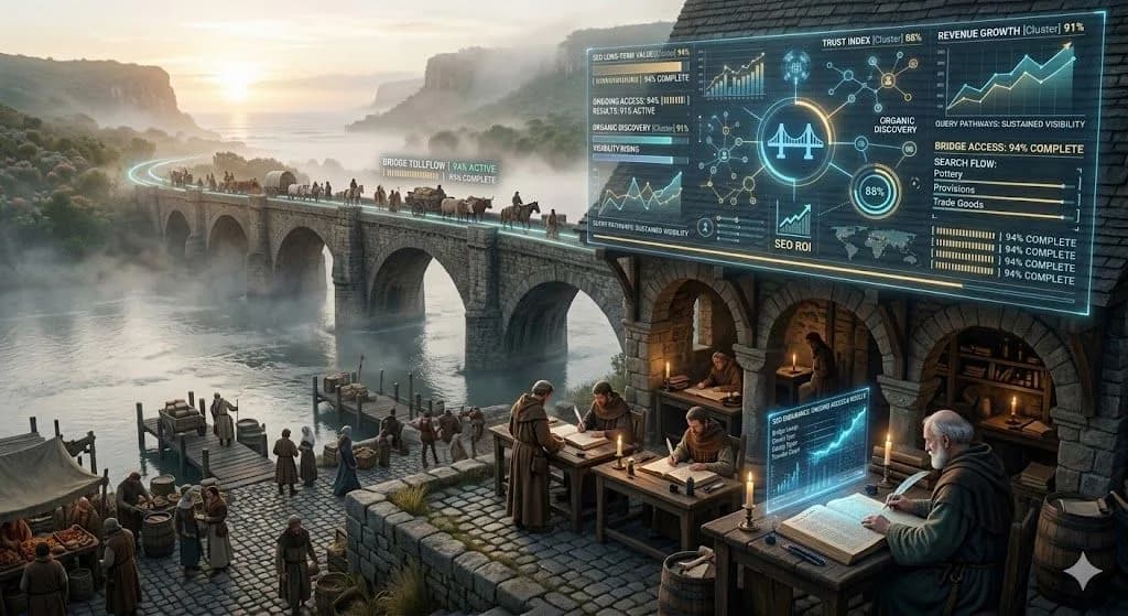 A medieval bridge toll archive tracking movement and trade shows how SEO cost should be weighed against the long-term value it creates.