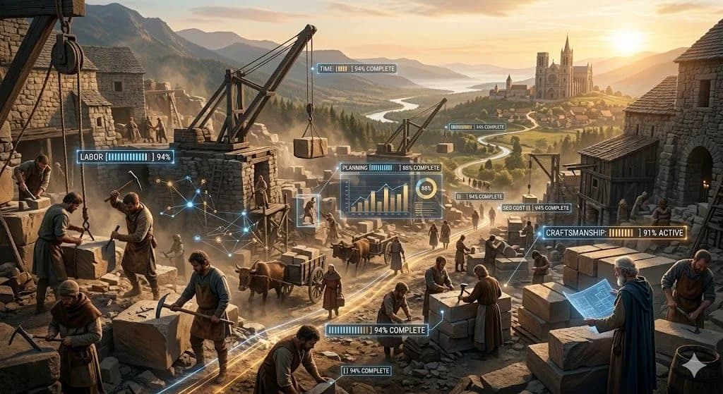 A medieval quarry building for the future illustrates how SEO cost depends on the size, scope, and quality of the work involved.